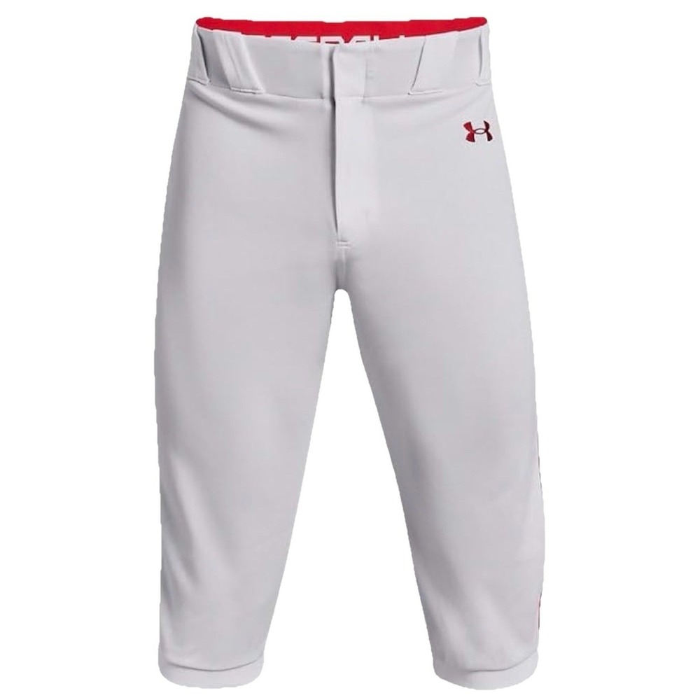Under Armour UA Men's Utility Piped Baseball Knickers  White/Red Size Medium New